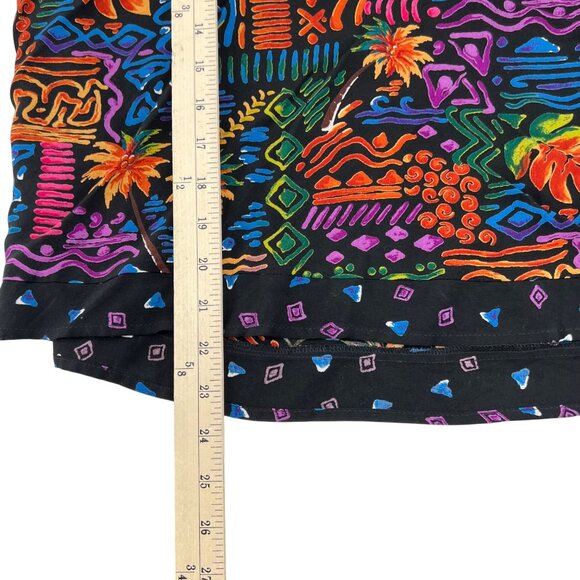 Vintage Units Tropical Print Tank & Matching Wrap Skirt Set Large 100% Rayon - Picture 4 of 13